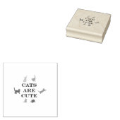cats are cute 	rubberstempel (Gestempeld)
