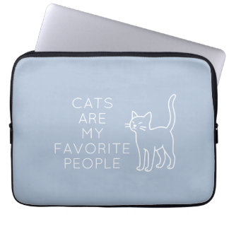 Cats are my favorite people laptop sleeve