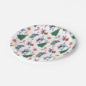 Cats At christmas Whimsical Pattern Papieren Bordje (Gekanteld)