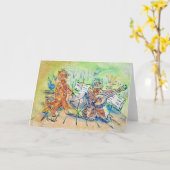 Cats Band, Louis Wain Kaart (Gele Bloem)