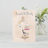 Cats Birdcages Sweet 16 Invitations (Debout devant)