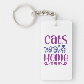 Cats Bless Home: Keychins Sleutelhanger