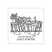  Cats Boekenplank Boekenplaat Rubberstempel (Afrduk)