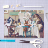 Cat's Breakfast Time, Louis Wain Tissuepapier (Craft)