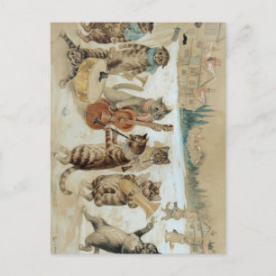 Cats Carol Singing by Louis Wain Briefkaart