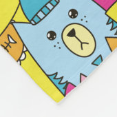Cats Cats Pattern (kleurrijke Cartoon), speciaal g Fleece Deken (Hoek)