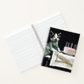 Cats celebrating a birthday with cake and candles notitieboek (Binnen)