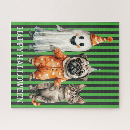 Cats & Chiens Halloween Puzzle (Horizontal)