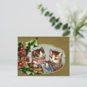  Cats Christmas Briefkaart (Staand voorkant)