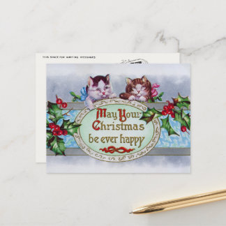  Cats Christmas Briefkaart herdruk