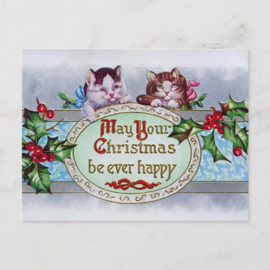 Cats Christmas Briefkaart herdruk (Voorkant)