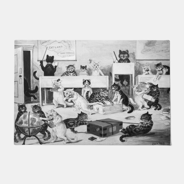 Cats Classroom Discipline, Louis Wain Deurmat (Voorkant)