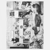 Cats Classroom Discipline, Louis Wain Fleece Deken (Voorkant)