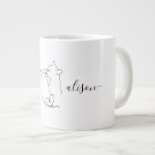 Cats Couple Cft van de Aangepaste Weddenschap Part Extra Grote Beker (Voorkant rechts)