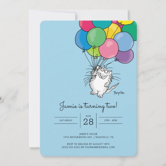 CATS D'ANNIVERSAIRE par Sandra Boynton Invitation (Devant)