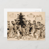 Cats Decorating Christmas Tree By Louis Wain Briefkaart (Voorkant / Achterkant)