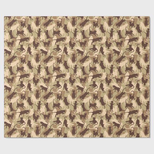 Cats Desert Camouflage Cadeaupapier (Vlak)