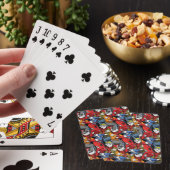 Cats & Dogs Scooter Pattern Pokerkaarten (Insitu)