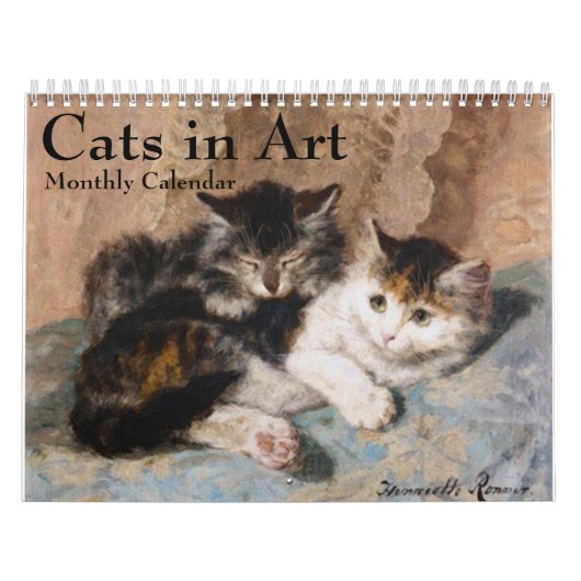 Cats en beaux-arts Calendrier mensuel (Protection)