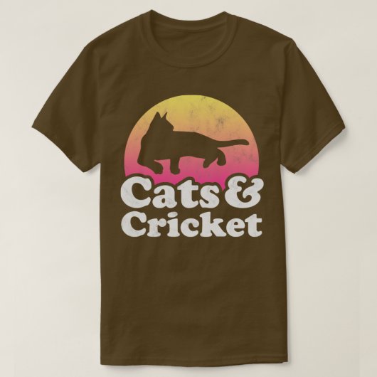 Cats en cricket Gift T-shirt (Design voorkant)