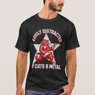 Cats en Metal Fan Music Metalhead Heavy Rock Star T-shirt