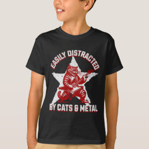 Cats en Metal Fan Music Metalhead Heavy Rock Star T-shirt