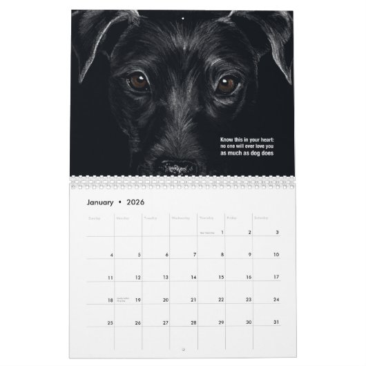 Cats et chiens 2021 Calendrier Haiku (Jan 2026)
