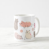 Cats expressions tasse imprimée (Devant droit)