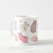 Cats expressions tasse imprimée (Devant gauche)