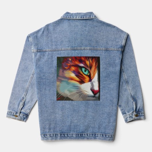 Cat's Eye Design Denim Jacket (Achterkant)