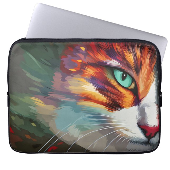 Cat's Eye Design Laptop Sleeve (Voorkant)