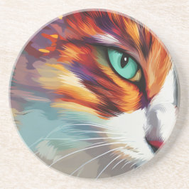 Cat's Eye Design Zandsteen Onderzetter