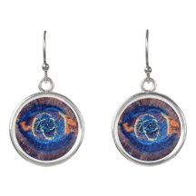Cat's Eye Nebula kleurrijke buitenruimte oorbellen