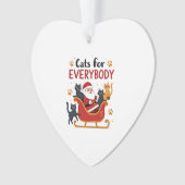 Cats For Everybody Christmas Cat Funny Xmas Women (devant)