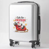 Cats For Everybody Christmas Cat Funny Xmas Women Sticker (Koffer)