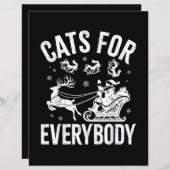 Cats For Everybody Funny Christmas Santa Cat Lover (Voorkant / Achterkant)