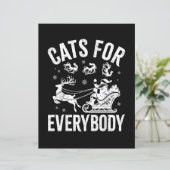 Cats For Everybody Funny Christmas Santa Cat Lover (Staand voorkant)