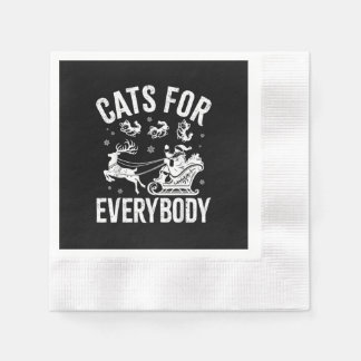 Cats For Everybody Funny Christmas Santa Cat Lover Servet