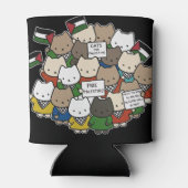 Cats for Palestine – Kawaii Cats for Justice Blikjeskoeler (Achterkant)