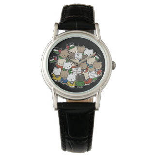 Cats for Palestine – Kawaii Cats for Justice Horloge