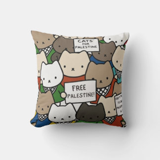 Cats for Palestine – Kawaii Cats for Justice Kussen