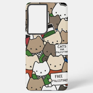Cats for Palestine – Kawaii Cats for Justice Samsung Galaxy Hoesje