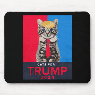 Cats for Trump 2024 Grappig T-shirt voor Vance Tru Muismat