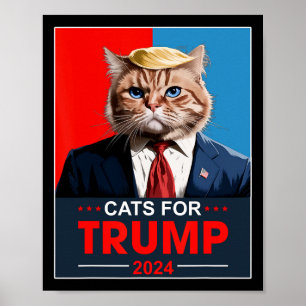 Cats for Trump 2024 Grappige stem voor Trump Cats  Poster