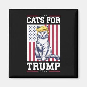 Cats for Trump 2024 Stem President Donald Trump Ca Magneet