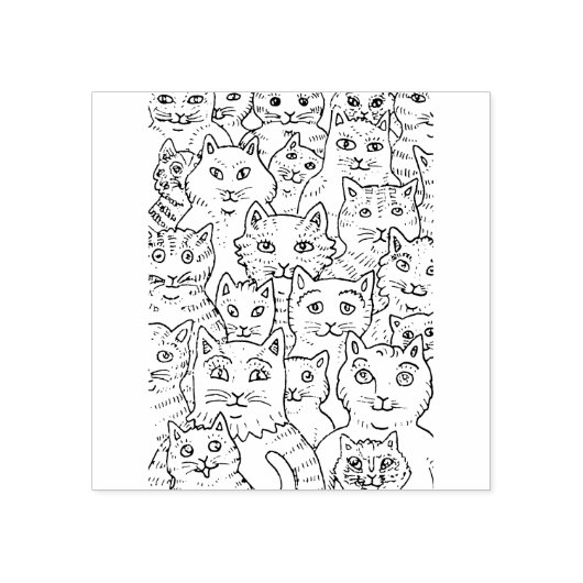 CATS GALORE ZIJN ZUIVERE MAKERS, GRAPPIGE FELINE K 	RUBBERSTEMPEL (Afrduk)