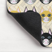 Cats Herringbone Beige Muismat (Hoek)