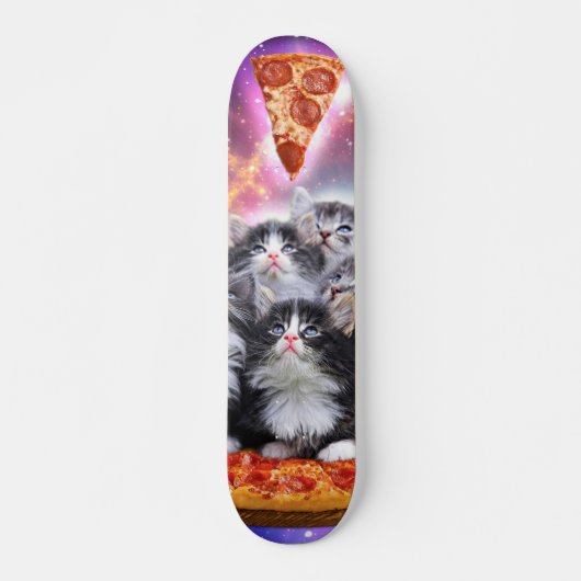 Cats Illuminatis en pizza Skateboard (Voorkant)