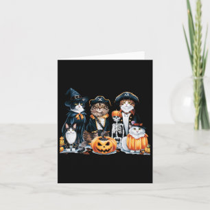 Cats in Costumes Herfst Seizoen Halloween Fun Cat  Kaart