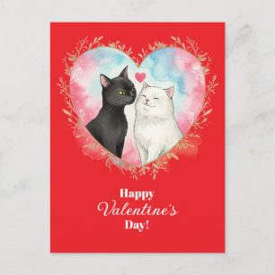 Cats in Love Happy Valentine's Day Briefkaart